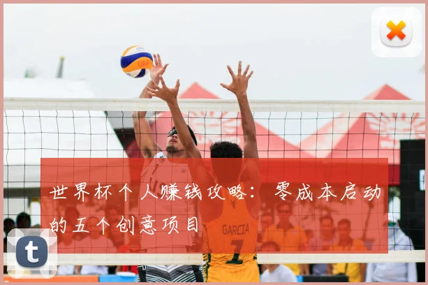 世界杯个人赚钱攻略:零成本启动的五个创意项目